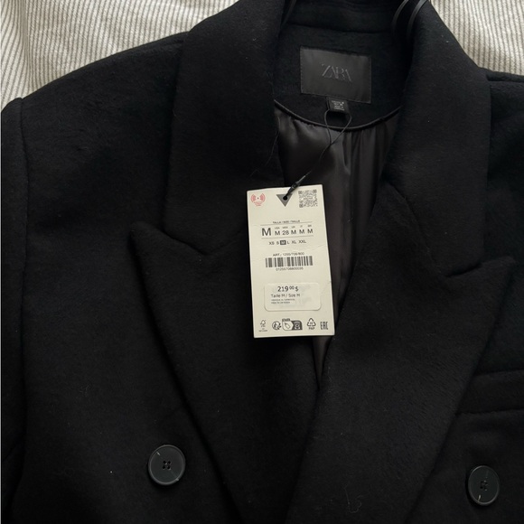 ZARA EXTRA LONG WOOL BLEND COAT - Picture 2 of 5